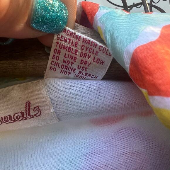 Vintage 90s Bright Abstract Floral Windbreaker Track Jacket - Picture 7 of 8